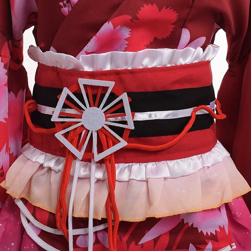 GRACEART Japanese Yukata Kimono Costume Anime Cosplay Robe (red,S) - Image 5